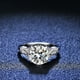 thumbnail image 5 of Anillo clásico de plata s925 con cuatro garras, anillo de diamantes Mosan de 3 quilates, anillo de diamantes con forma de corazón para mujer, anillo de bodas con forma de huevo de paloma, 5 of 5