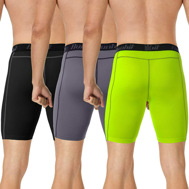 Runhit 3 Pack Comrpession Shorts Men Workout Running Underwear