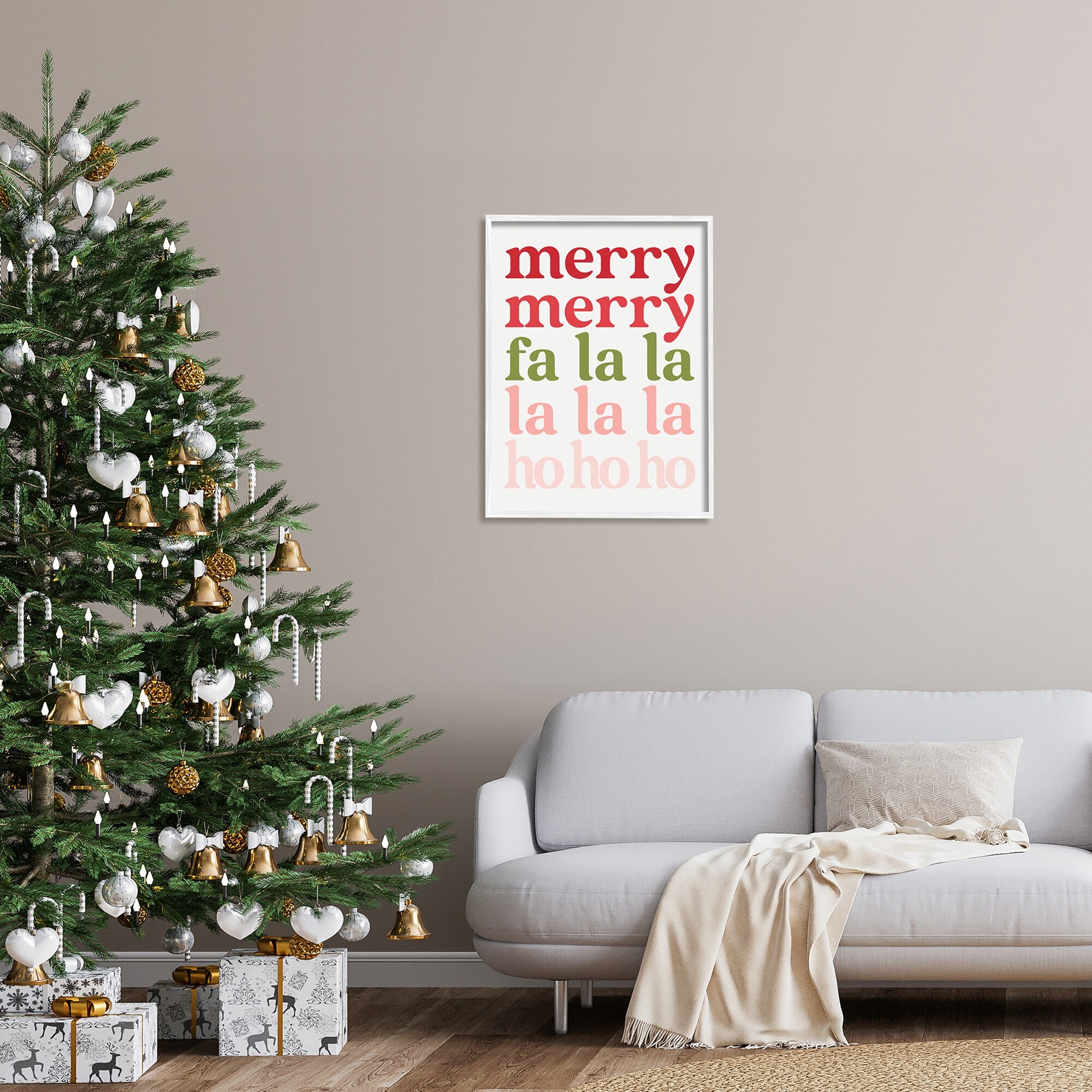 Festive Holiday Words Typography Minimal Design Inspirational Graphic Art Framed Art Print Wall Art