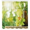 thumbnail image 3 of Ambesonne Wine Shower Curtain, Young Vine Green Spring, 69"Wx70"L, Pale Green Yellow Brown, 3 of 3