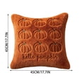 thumbnail image 4 of PoyoKee Fall Pillow Covers 18x18, Halloween Pumpkin Corduroy Throw Pillow Covers, Embroidered Pillowcase for Sofa Thanksgiving Halloween Indoor Decor, 4 of 9