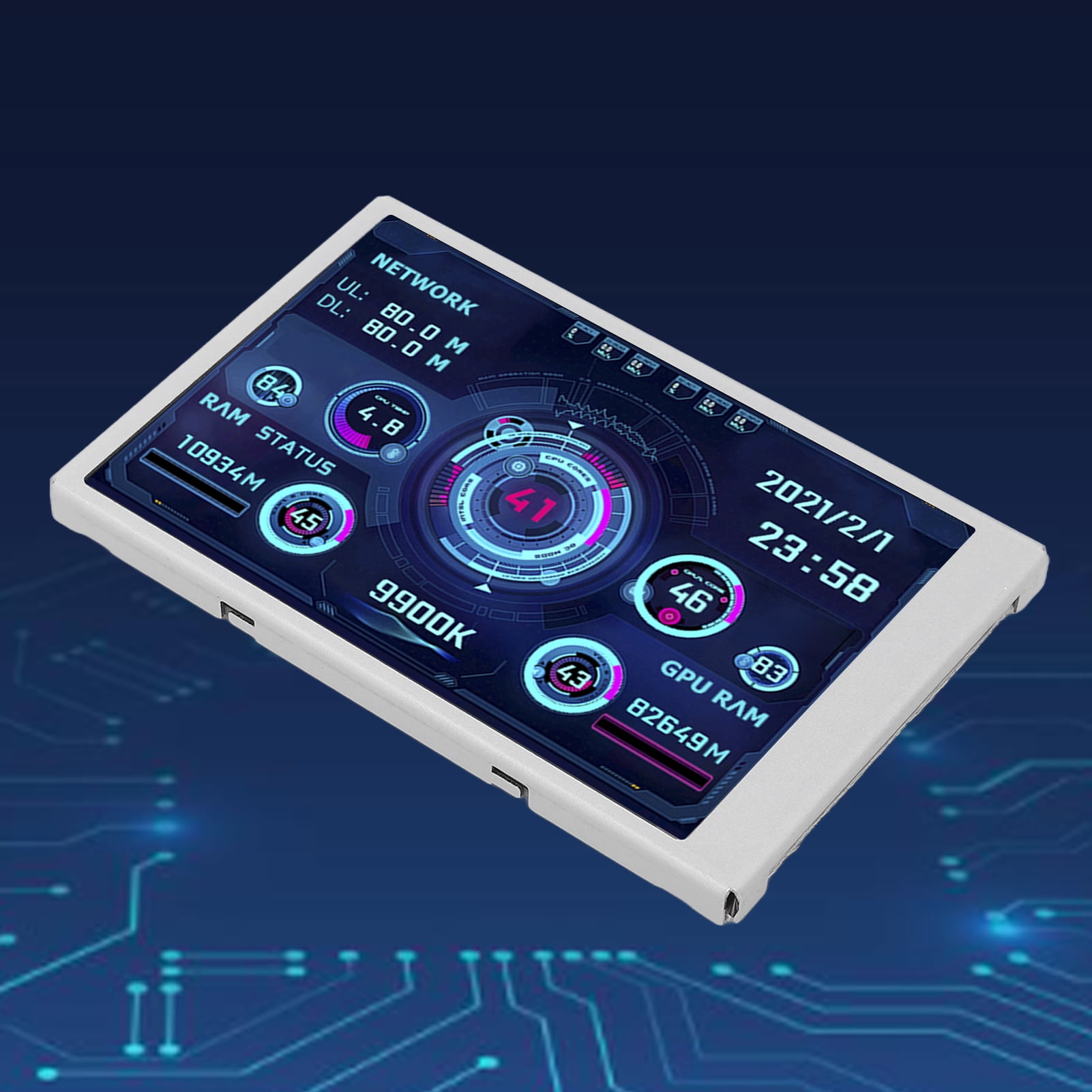Mini Monitor, 360 Rotation Computer Screen USB Type C IPS Full View  for Equipment
