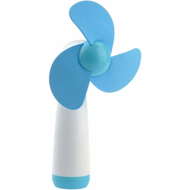 1 pieza Mini ventilador de mano Hermoso ventilador de aspas de espuma Mini ventilador de refrigeración Mini ventilador a batería Mini ventilador para mujeres adultas-