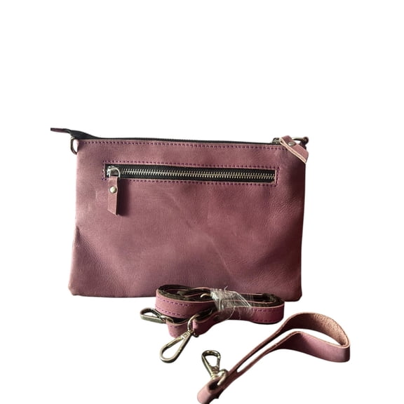 Handmade Leather Sling Bag for Women – 10x7 Inch Crossbody Purse with Zipper, Lightweight 200g, Compact Travel Shoulder Bag
