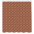 thumbnail image 3 of Ambesonne Floral Shower Curtain, Spring Ornament Motif, 69"Wx70"L, Dark Orange Sand Brown, 3 of 3