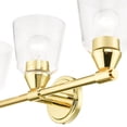 thumbnail image 6 of Catania 3 - Light Polished Brass Brass Contemporary / Modern Incandescent Steel Wall Sconce, 6 of 17