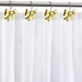 thumbnail image 3 of Scheam 12 Pcs Resin Knot Bow Shower Curtain Hooks,Cute Decorative Shower Curtain Rings,Rustproof Metal Hangers,for Dorm Home Bathroom Accessories (Gold), 3 of 7