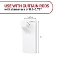 thumbnail image 4 of Command White Curtain Rod Hooks, 2 Hooks, 4 Adhesive Strips, 4 of 12