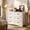 White, variant on 6-Drawer Dresser with Gold Metal Legs & Handles, 47.5" Wide Chest of Drawers with Waterproof Finish & Space-Saving 15" Depth for Bedroom, Black