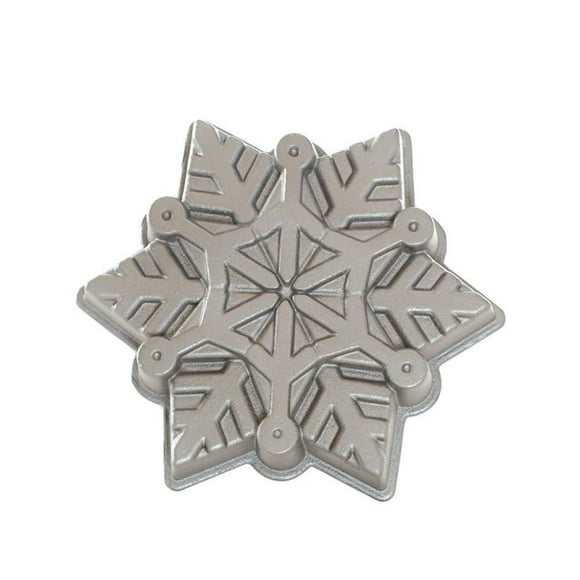 Molde para tartas Nordic Ware, diseño de copos de nieve, aluminio fundido, antiadherente