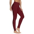 thumbnail image 2 of ATENAR Workout Leggings for Women,Leggings for Women,Cinched,Comfort Fit,Printed,Polyester,Spandex,Wine,2XL(US:12), 2 of 5