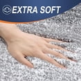 thumbnail image 4 of Buganda Microfiber Bathroom Rugs, 24"x36" Grey Luxury Extra Soft and Absorbent Bath Mat, Non-Slip Plush Bath Carpet, 4 of 8