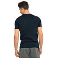 thumbnail image 2 of Men's Soft 100% Cotton Heavy Weight Crew Neck Short Sleeve T-Shirt, Navy 2XL, 1 Count, 1 Pack, 2 of 3