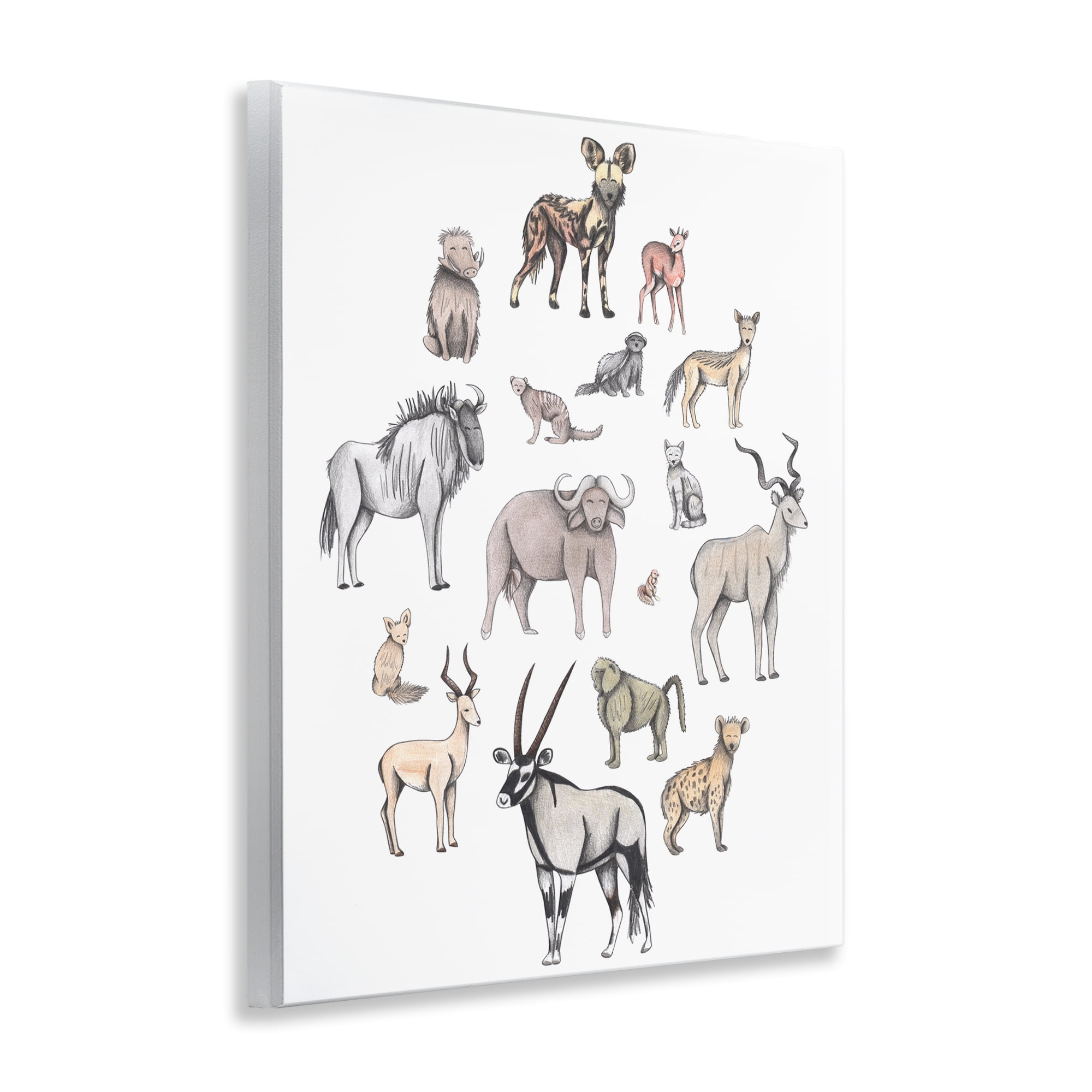 Simple Africa Animals Wall Plaque Art, design by Cecilia Battaini