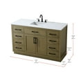 thumbnail image 2 of Elegant Kitchen and Bath Alden 54 Inch Single Bathroom Vanity In Chestnut Brown, 2 of 13