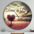 thumbnail image 2 of Designart Horloge Murale Vintage 'Time is Love Rose Heart Tree', 2 of 5
