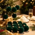 thumbnail image 6 of 15PCS Clearance! Green Jumbo Ball Shatterproof Christmas Ornament, Velvet Christmas Tree Balls Decorative Hanging Ornaments, Christmas Decorations, 6 of 7