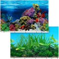 thumbnail image 1 of 30x42cm Three-dimensional Scenery Sticker Double Side Glass Decal Background Decoration Accessories For Fish Tank Aquarium (style H), 1 of 2
