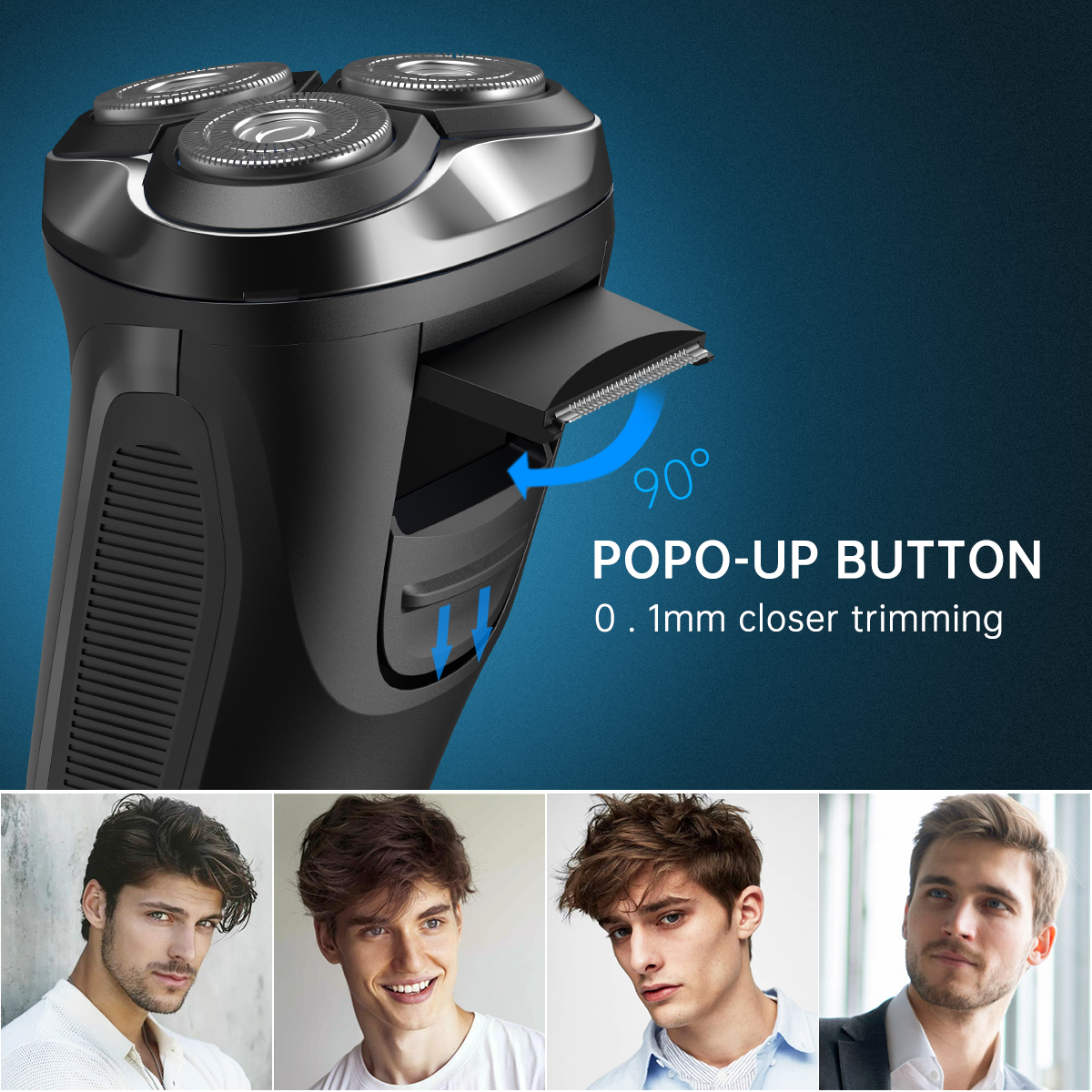 Cshidworld 4D Men's Electric Rotary Shaver, IPX7 Waterproof photo 7