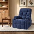 thumbnail image 3 of MCombo Regular Power Lift Recliner Chair with Extended Footrest for Elderly People, Fabric 7287 (Navy Blue, Regular), 3 of 9