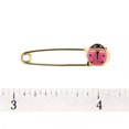 thumbnail image 2 of 18K Yellow Gold Pink Lady Bug Safety Pin (27mm x 5mm), 2 of 3