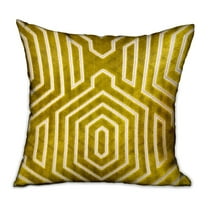 Plutus Brands Plutus Goldenrod Velvet Gold Geometric Luxury Throw Pillow, 20L x 20W