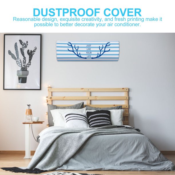 unbranded 1Ud Protector De Aire Acondicionado Azul Para Hogar Con Exquisito Y Resistente