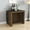 Walnut + Black, variant on Noble House 118" Extendable Dining Table, Console-to-Table with Outlet, 5 Leaves & Panel Storage, Walnut + Black