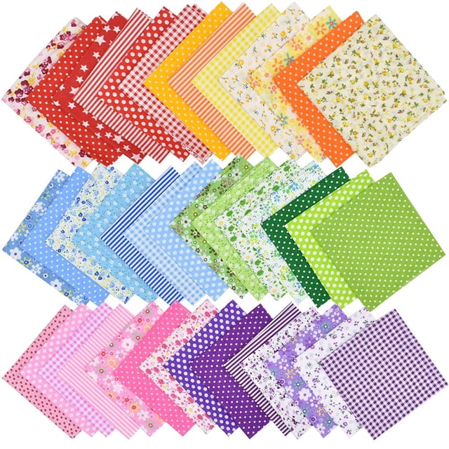 Cuadrados de tela HDST-HOME 42 piezas 25 x 25 cm de algodón floral