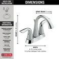 thumbnail image 4 of Delta Lahara Two Handle 4 in. Centerset Lavatory Faucet in Chrome 2538-MPU-DST, 4 of 7