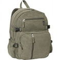 thumbnail image 2 of Everest Unisex Canvas Compression Backpack Olive, 2 of 7
