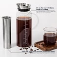 thumbnail image 5 of Aquach - Cafetera fría para preparar té helado y jarra de frutas, gran capacidad, 51 onzas, con jarra de vidrio duradera, infusor de acero de malla fina, tapa hermética, 5 of 5