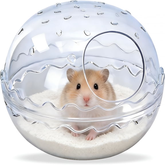 ACDANC Hamsters Bathtub Box,Hamster Bathroom,Dust Bath for Hamster,Hamster Sand Bath Container,Hamster Bath,Hamster Bathing Bowl,Transparent Toilet for Hamster Cage Accessories(5.5X5.5X4 Inch)