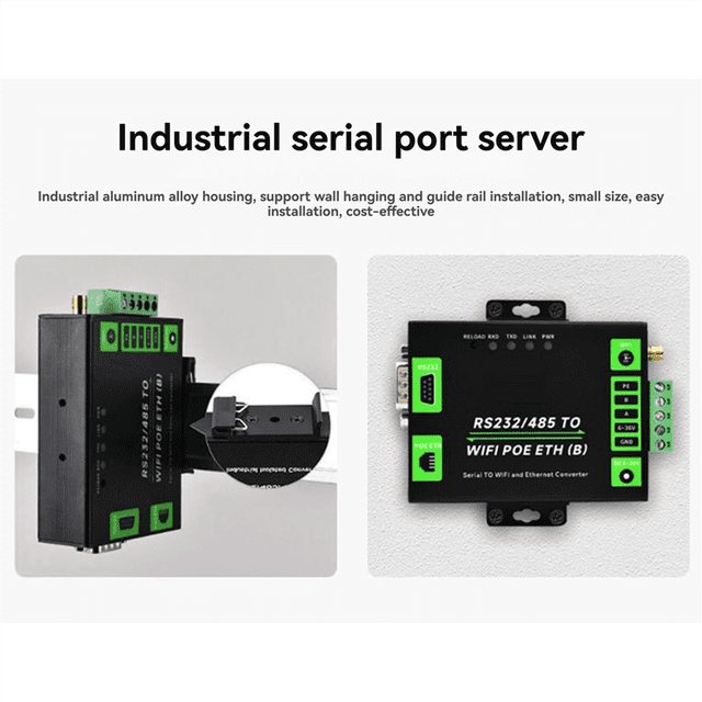 Serveur Série RS232/485 vers Port Réseau Ordinaire WiFi