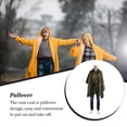 thumbnail image 4 of Bearachild Chubasquero Unisex senderismo Camping Poncho con capucha impermeable a prueba de viento impermeable Camping ropa impermeable cubierta de lluvia Paraguas de lluvia Camuflaje de hoja Bearachild HA067073-04, 4 of 6