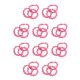 thumbnail image 2 of Minnieouse 3 uds cuerda para el pelo bandas de goma coloridas lazos diademas ornamento decoración bonita Rosa 10Conjunto, 2 of 6