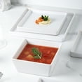 thumbnail image 5 of Stone + Lain Grace Stoneware Collection, Square Dinnerware Set, 12-Piece Service for 4, White, 5 of 6