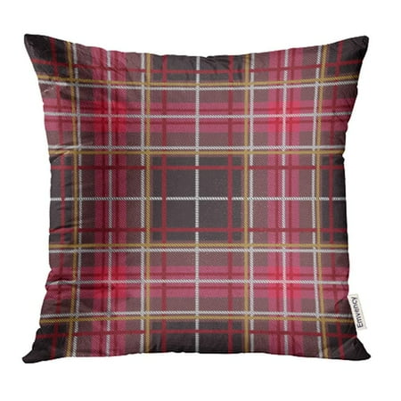 ARHOME Green Fall Tartan Pattern Plaid Christmas Scottish Flat Style Design Red Abstract Pillow Case Pillow Cover 20x20 inch Throw Pillow Covers