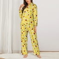 thumbnail image 2 of Daiia Chamomile And Ladybug for Women's Long-Sleeved Pajama Set – Soft & Comfortable Sleepwear Button-Up Pajamas Cozy Lounge Wear-XX-Large, 2 of 7