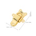 thumbnail image 2 of CRAFTHROU 2Ud Cerradura De Pestillo Duckbilled En Metal Dorado Para Gabinetes Y Cajas, 2 of 8