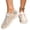 Gold #029, variant on Women's Polka Dot Canvas Sneakers, Low-Top Lace-Up Casual Shoes, Breathable Comfortable Flat Footwear for Daily Walking