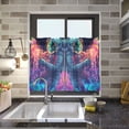 thumbnail image 4 of Yayeee Kitchen Curtains Tier Pair Light Filtering 27"x36" Rod Pocket Short Cafe Window Panel, Space Astronaut, 4 of 7