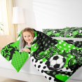 thumbnail image 4 of Feelyou Est Football Sleep Full Size Comforter Sets for Kids, Fashion Polkadot Stars Bedding Comforter Set, Cartoon Sports Theme Reversible Bedding Sets, Microfiber Bedroom Decor, 3-Piece, 4 of 8