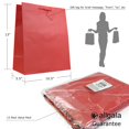 thumbnail image 2 of Allgala 12PK Value Premium Solid Color Paper Gift Bags (13"LG-Red-GP50052), 2 of 2