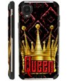 thumbnail image 1 of Compatible with TCL A3 Brushed Metal Texture Hybrid Silver Guard Phone Case Cover (Dark Queen), 1 of 1