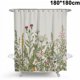 thumbnail image 1 of Cortinas de ducha antimoho y antibacterias, lavables, de poliéster, con 12 anillas, 180 x 180 cm, 1 of 4
