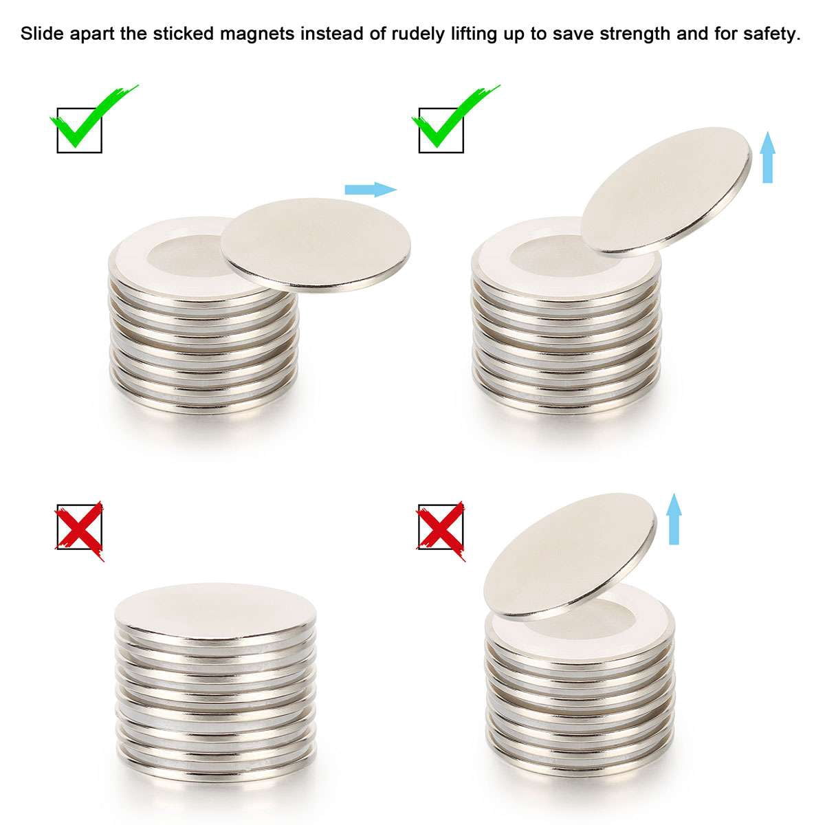 Spencer 24Pcs Neodymium Rare Earth Disc Magnets, 30mm x 2mm (1.2"x0.08") Grade N52 Super Strong Magnets with Double-Sided Adhesive