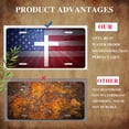 thumbnail image 5 of License Plate,Cross on American Flag with Sparkles Decorative Front,Personalized Stainless Steel License Plate Cover For Men Women,12.2" X 6.2", 5 of 7