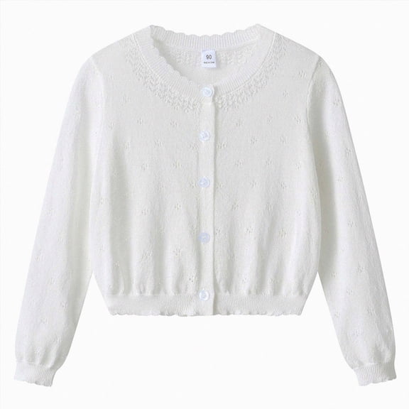 Gibobby Sweater Unisex Toddler Baby Girls 0-12 Months 2t 3t 4t 5t Toddler Long Sleeve Button Front Cardigan Sweaters Casual Kids Fall Winter Clothes(3-4 Years,White)