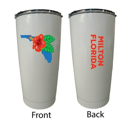 

Milton Florida 20 oz Insulated Stainless Steel Tumbler Hibiscus Flower Design